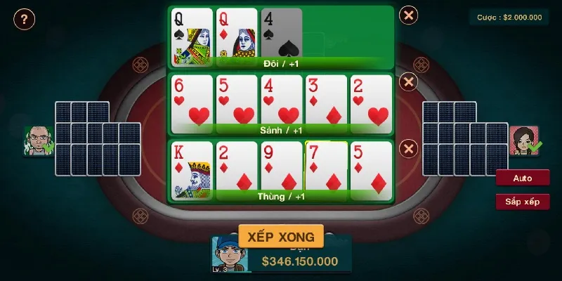 Chú ý các liên kết trong game bài đổi thưởng Mậu Binh