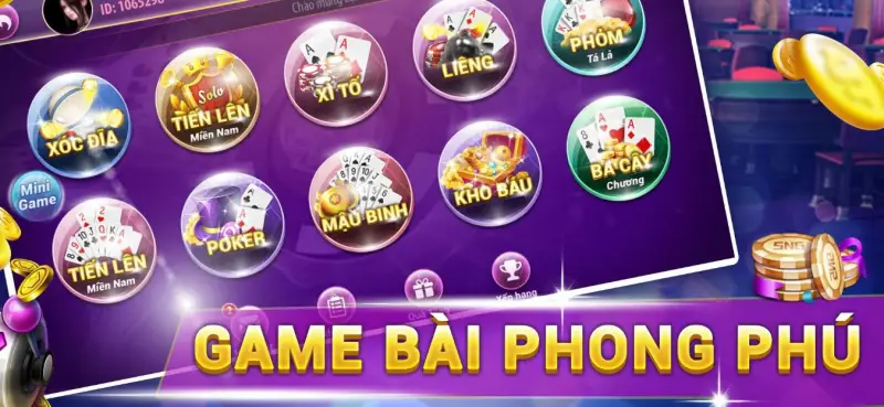 Game đánh bài trực tuyến rất đa dạng